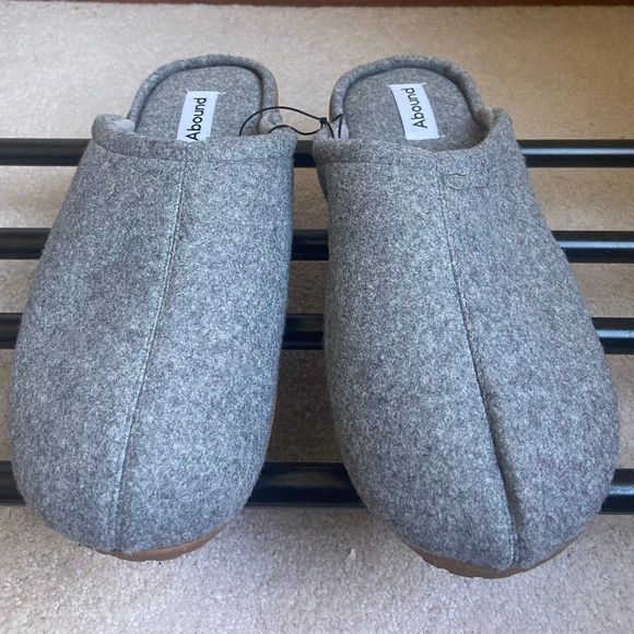 ABOUND Men Smith Indoor Outdoor Plush Felted Wool Scuff Slippers - NEW NWOB - Picture 1 of 8